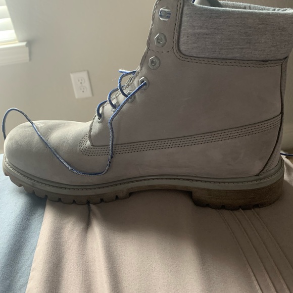 timberland grey laces